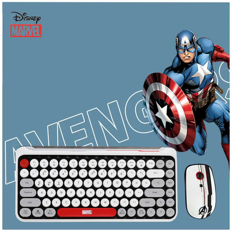 

Disney Marvel wireless Bluetooth keyboard and mouse set mechanical touch tablet mini version lightweight mute