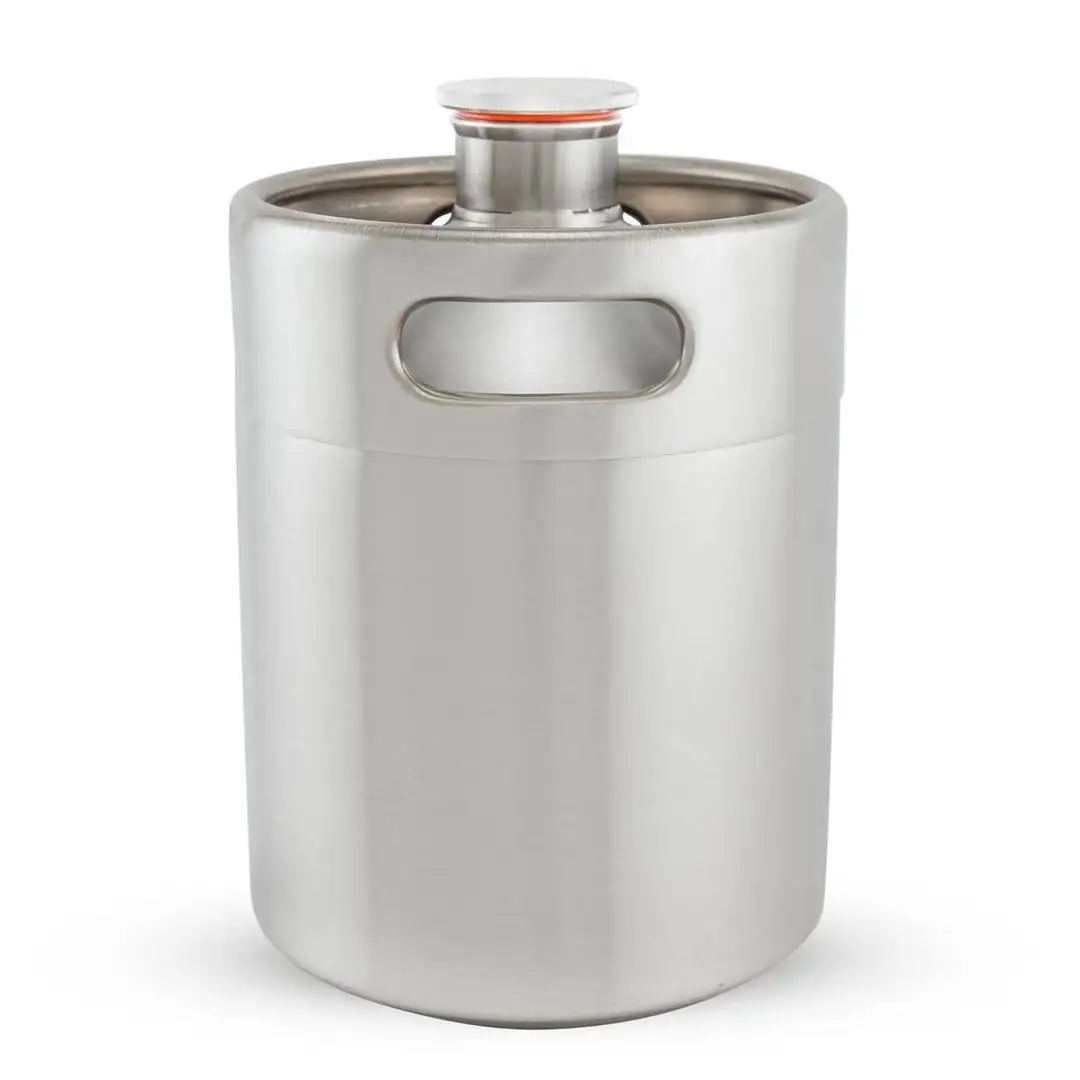 2L/3.6L/5L/10L Beer Barrel Keg Style Growler Stainless Steel Supplies Holds Double Handles for Home Camping Picnic | Дом и сад