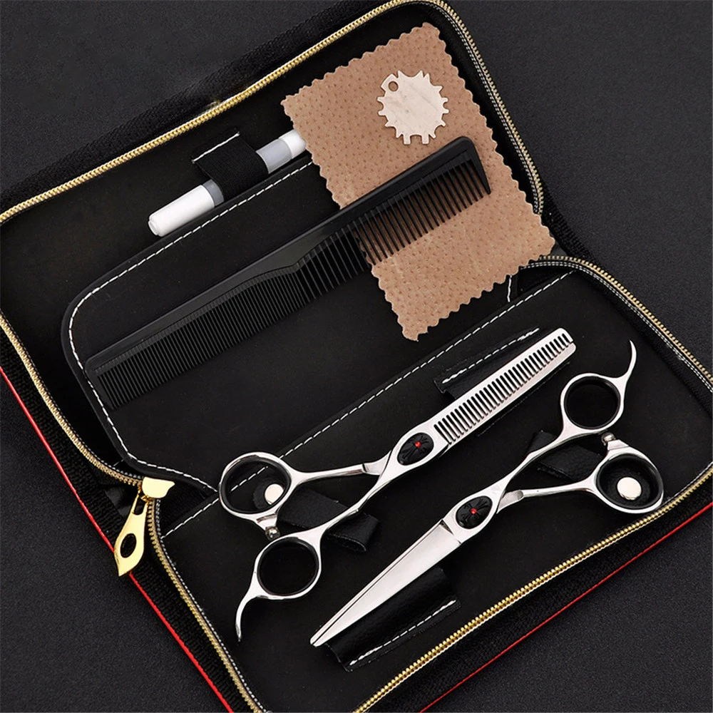 GOZLILI Japan Original 440CR Stainless Steel 6.0inch Hair Scissors Professional Hair Cutting Scissors Store  Salon Scissor Shear (9)