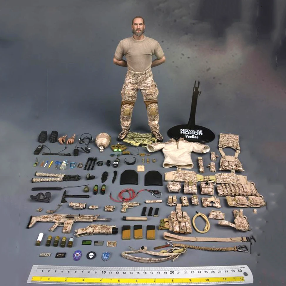 

In stock Collectible 1/6 Scale Soldier Figure SS106 Medal Of Honor Navy SEAL Tier One Operator Voodo Action Figure Model Gifts