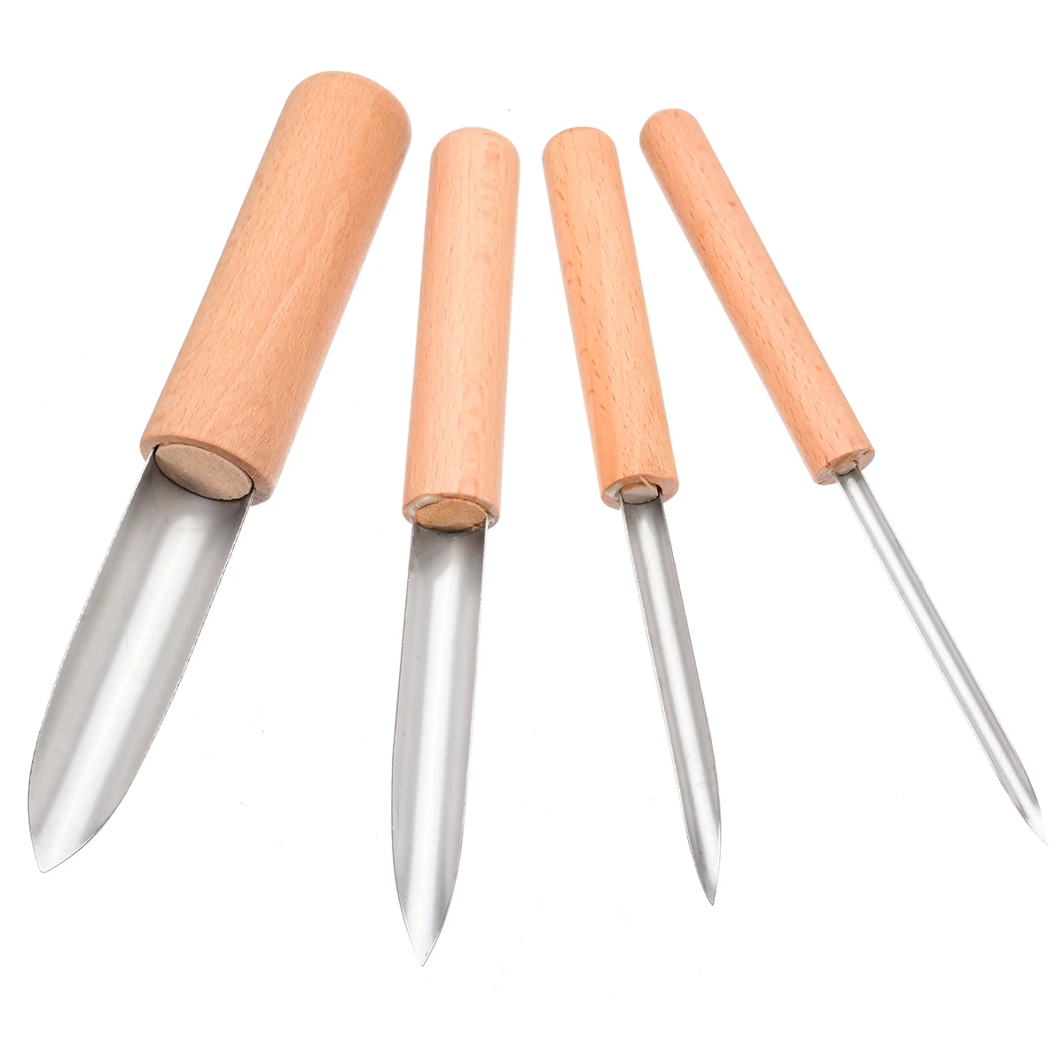 

4pcs Half Round Wooden Handle Ceramics Pottery Polymer Clay Hole Cutter Carving Tools Set Sculpture Ceramics Hole Cutters Tools