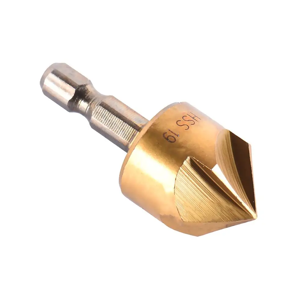 Сверло с зенкером шестигранный хвостовик 1/4 ''HSS 90 градусов по дереву фаски 6 19
