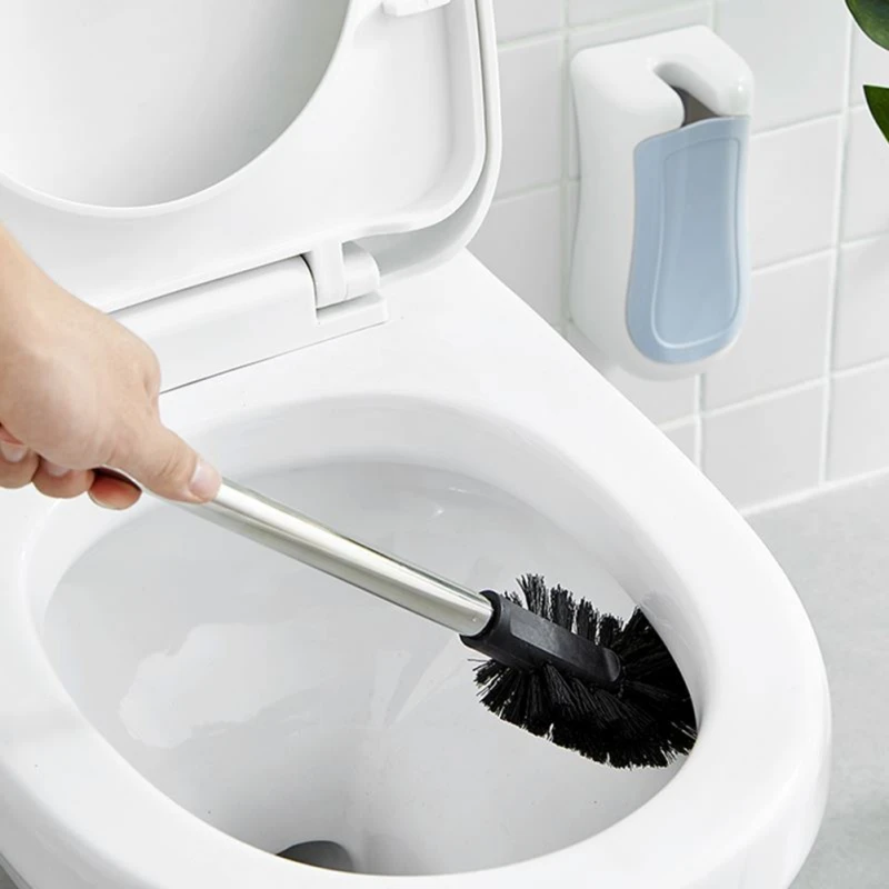 Съемная щетка для унитаза с полуавтоматическим основанием настенная щетка для унитаза из нержавеющей стали инструмент для чистки ванной комнаты