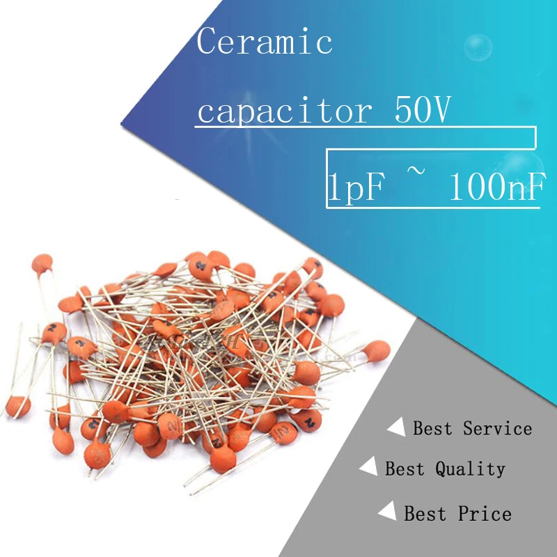 200 шт. керамический конденсатор 50 в 1 пФ ~ 104 НФ 101 221 ПФ 10 22 33 47 331 471 103 473 нФ |
