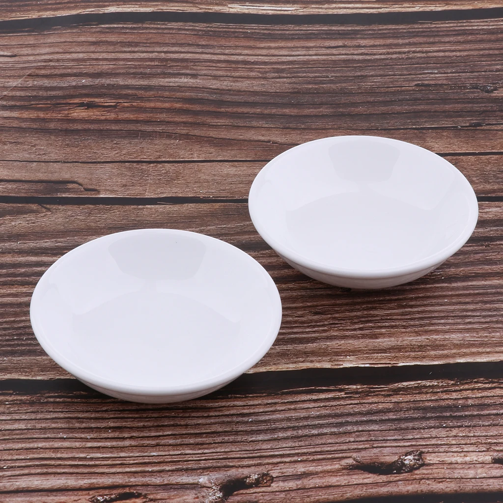 

2pcs Oil Warmer Replacement Dish White Ceramic Dish for Aroma Lamp Oil Burner Tealights Holder Home Table Decor