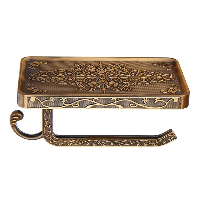 Antique-Carved-Zinc-Alloy-Bathroom-Paper-Mobile-Phone-Holder-With-Shelf-Bathroom-Towel-Rack-Toilet-Paper
