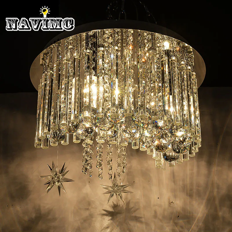 

Modern Crystal led Ceiling Lamp for Girls Bedroom Living Room Kitchen Light Moon and Star Lights