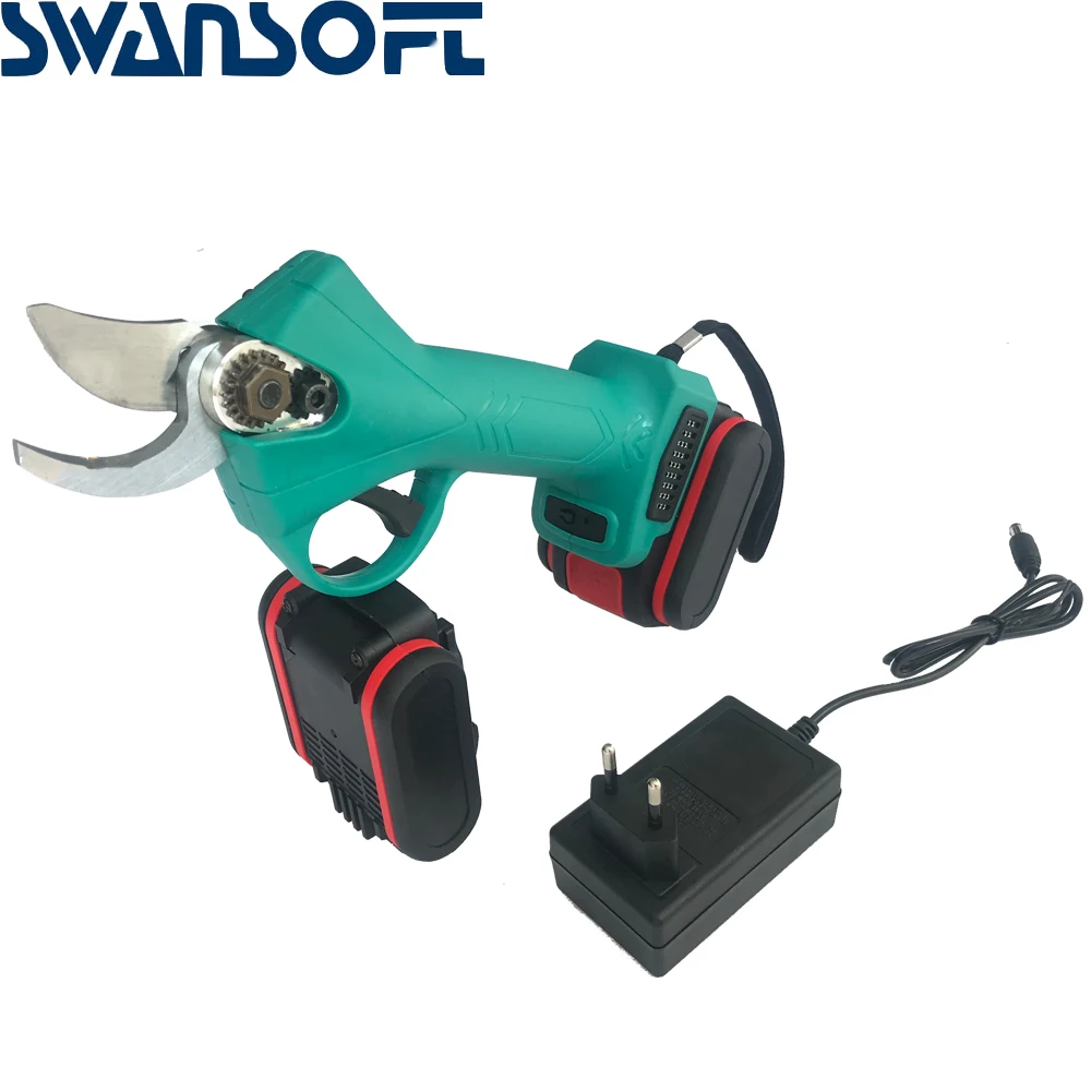 

Li-ion Battery Cordless Secateur Branch Cutter Fruit Tree Pruning Shears EU Plug 110-220V Household Electric Secateur