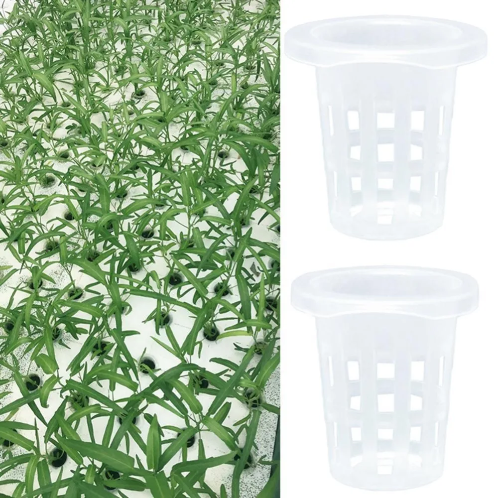 10 Pcs Mesh Pot Net Basket Soilless cultivation Cloning Hydroponic Collar Foam Insert Plant Hydroponic Aeroponic Planting Grow