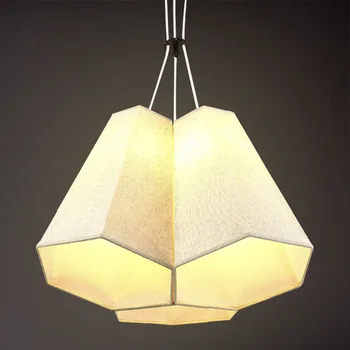 

fabric pendant lamp Nordic compact pendant lights heads creative personality bedroom lamp American study balcony ZA FG932