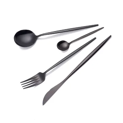 4pcs as photo Горячая Распродажа столовый набор столовых приборов ножи вилки ложки Wester кухонная посуда из нержавеющей стали вечерние столовые приборы - Цвет: 4pcs as photo