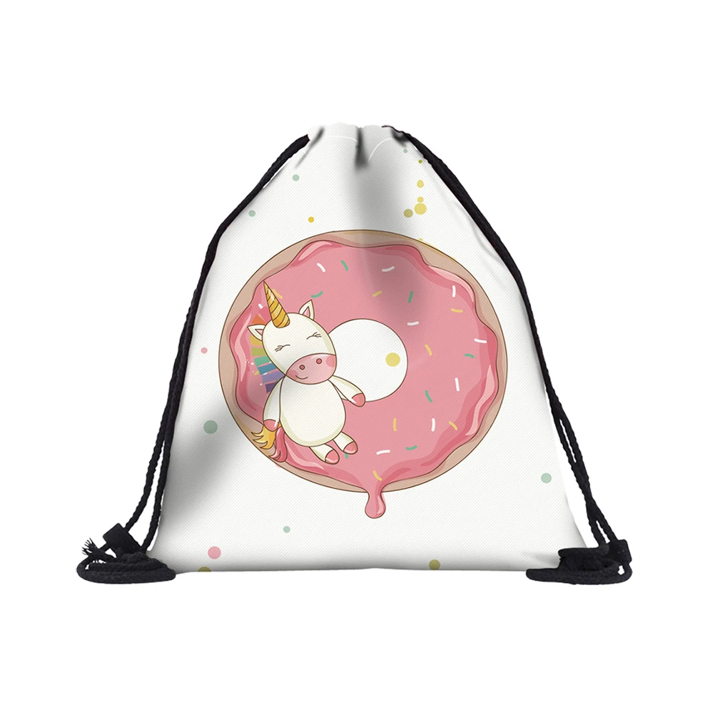 

Fashion Drawstring Bag 3D Printing Unicorn Mochila Feminina Drawstring Backpack Makeup Brush Holder Bag Casual Girl'S Knapsack