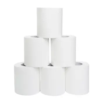 

10 Rolls Toilet Paper Home Kitchen Wood Pulp Strong Household 3-Ply Bath Tissue