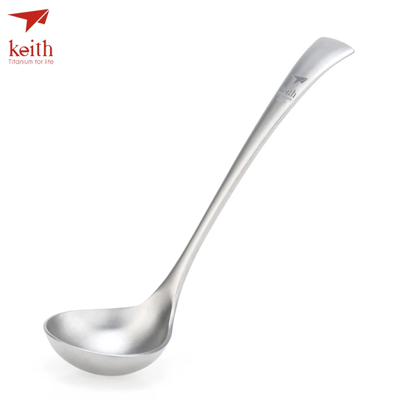 

Keith Keith Titanium Soup Spoons Long Handle Tableware Dinnerware Camping picnic Outdoor