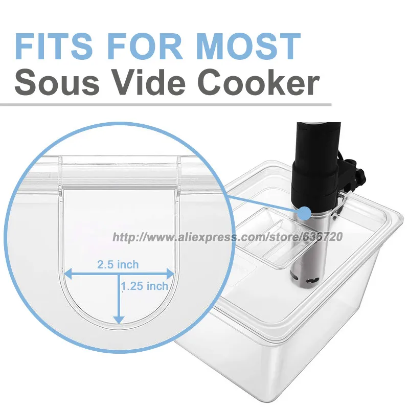 Sous Vide Container with Lid-12qt, Fits Most Sous Vide Cookers - Stainless Steel ANTI-FLOAT RACK 2