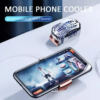 

New Smart Phones Radiator Cooling Fan Case Cold Wind Handle Fan Phone Cooler Phone Cooling Fan Case For PUBG Eating Chicken