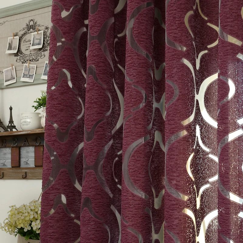 Компания NAPEARL Современная занавеска Красный Фиолетовый 3d тканевые шторы для дома