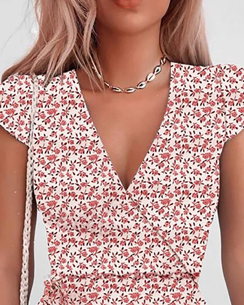 Elegant Floral Print Ruffle Straps Dress Women Summer Off Shoulder Sleeveless Mini Dress Sexy Slim Bodycon Party Dress Vestidos