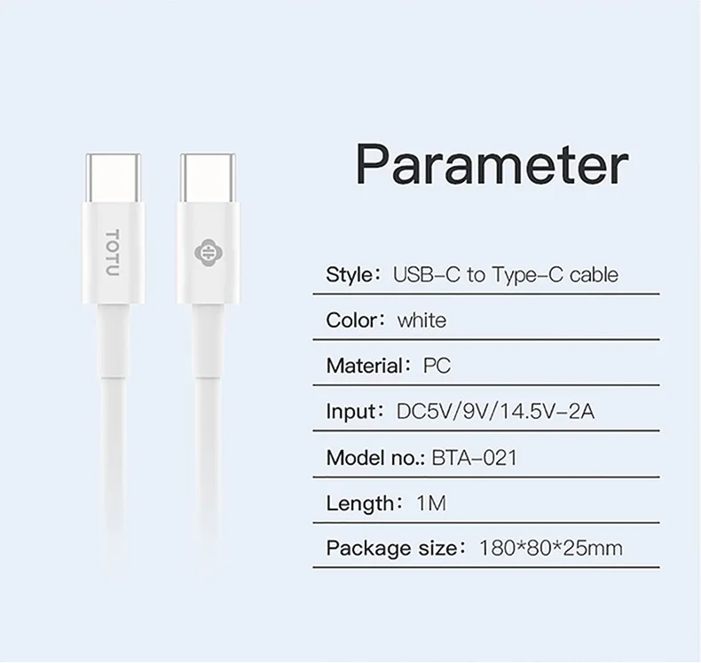 TOTU, Супер Скоростной USB кабель, type C To USN, type C, дата, телефонный кабель для Macbook, Ipad, PD, зарядный кабель для устройств type-C, зарядное устройство