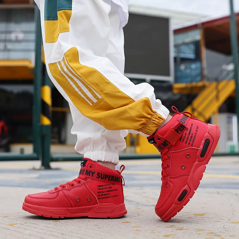 Kids Jordan Shoes Fashion Boys Men Basketball Shoes High Top Basketball Sneakers Boys Lighweight Sport Shoes KidsTraining Shoes