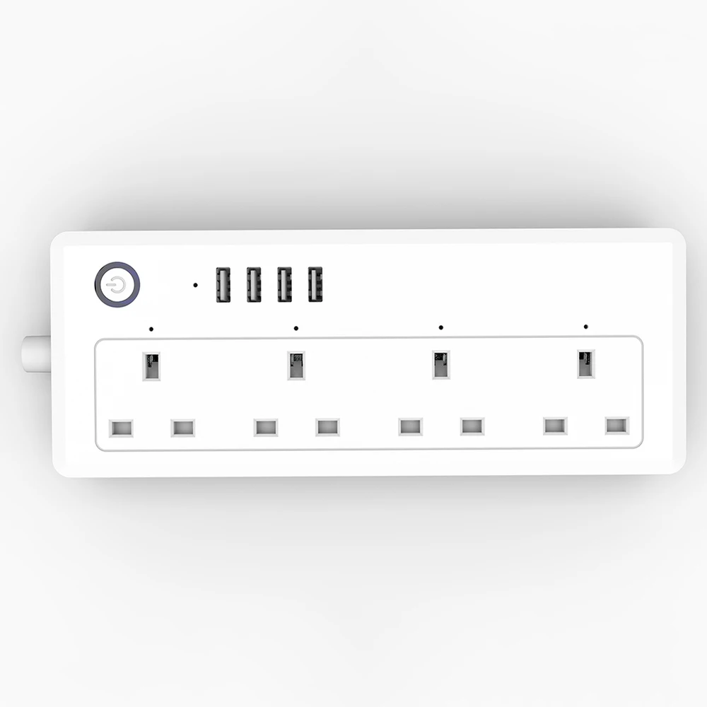 

USB Wifi Smart Ruler Power Outlet Compatible with Alexa Google Mini IFTTT Smart Life APP UK Plug High