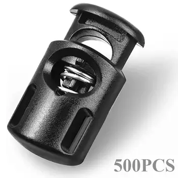 

Spring button Rope Cord Locks 500pcs Clip End Round Shape Luggage Lanyard Stopper Sliding Buckle Sewing Accessories 2020#