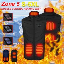 2021 HOT Heated Vest Intelligent Front and Rear Dual Control Electric Heating Thermal Warm Vest Winter Heated Sleeveless Jacket