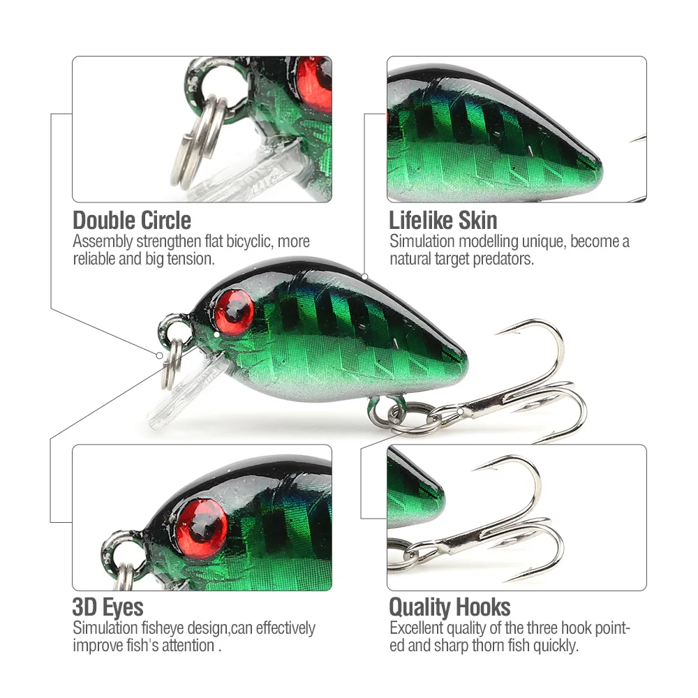 DONQL 10Pcsset Minnow Crank Fishing Lures Artificial Lifelike Plastic Hard Bait Wobblers Topwater Crankbaits Fishing Lure Kit微信图片_20190630112427 (6)