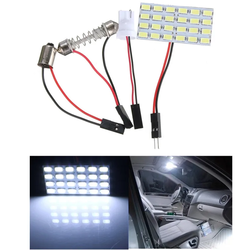 24SMD 5730 LED Light Panel Board Car Dome Interior Reading Bulb Lamp 