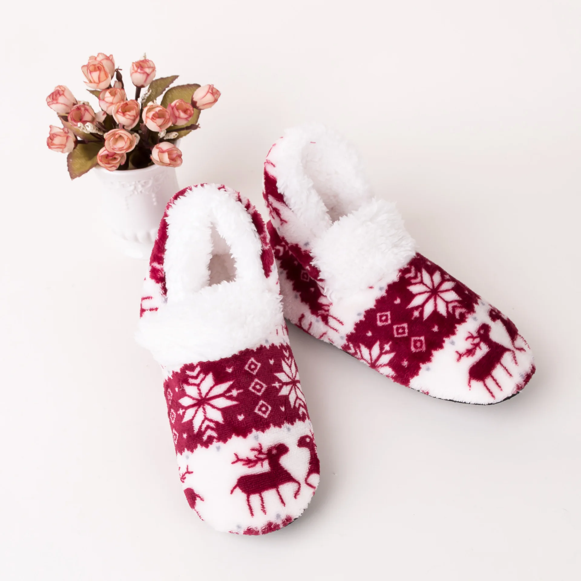 Новые модные женские зимние толстые теплые носки для девочек; носки-тапочки для спальни; Рождественский подарок; нескользящие теплые зимние носки для взрослых; Тапочки