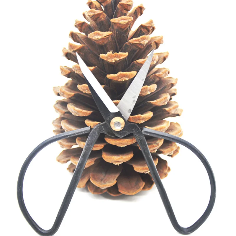 High Quality Durable 50pcs Lot Forged Carbon Steel Bonsai Scissors 121mm Copper Rivet Mini Household Antique Scissors 5