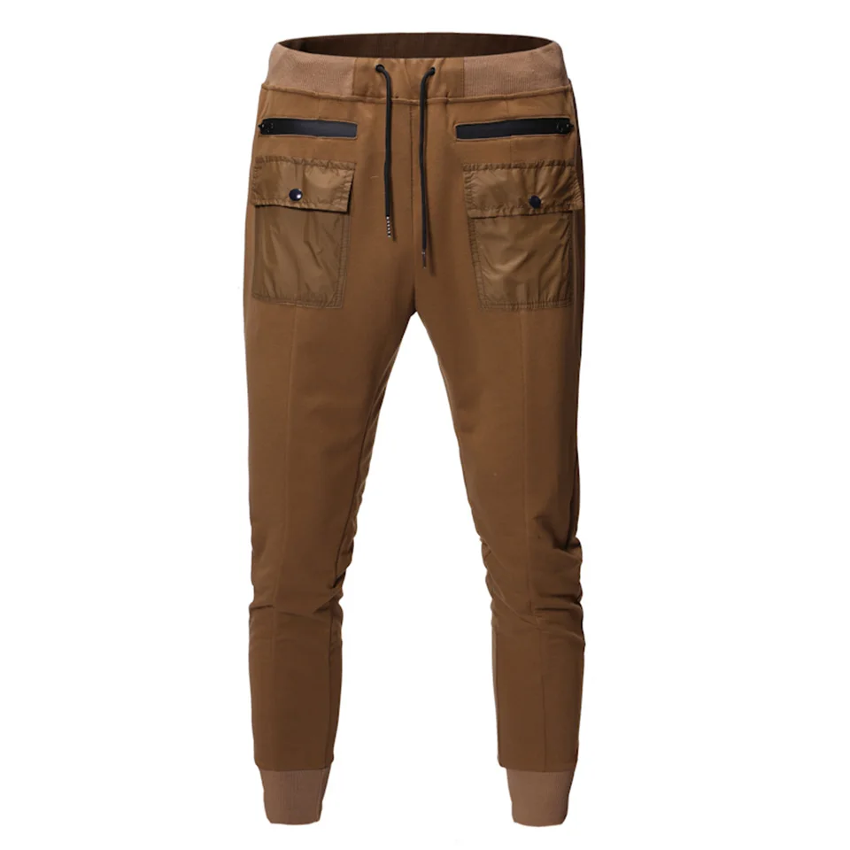 HCXY, осень 2019, хип-хоп штаны для мужчин, повседневные шаровары, новые мужские брюки, одноцветные Мужские штаны с несколькими карманами