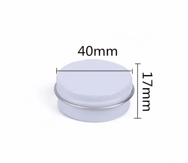 

1000pcs 15g White Aluminum Jar 15ml white metal aluminum tins Cosmetic Packaging Container cosmetics container SN117