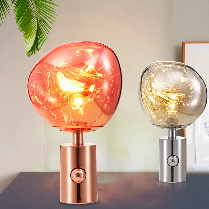 

Nordic bedroom table lamp simple modern fashion study lava lamp decoration tomdixon Mini bedside lamp