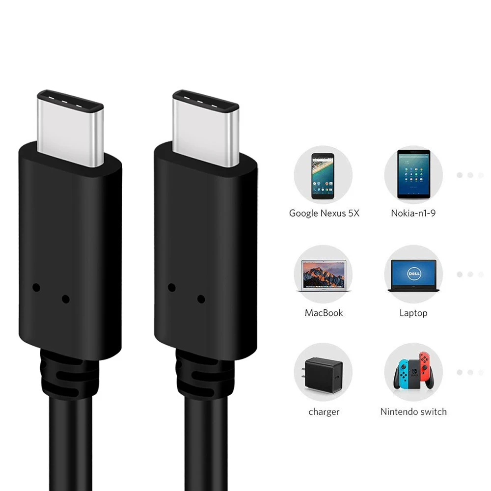 PD 60W 3A 5.0Gbps Quick Charge USB Type C to USB C Cable for QC 3.0 fast charging Data Cable USB QC3.0 Cord for MacBook IPAD