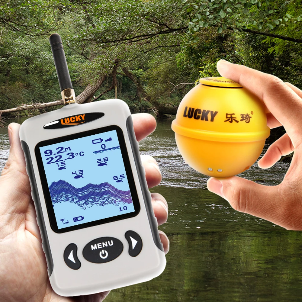 Lucky FFW718& FFW718LAB Wireless Portable Fish Finder 45M/145FT Sonar Depth Sounder Alarm Ocean River Lake