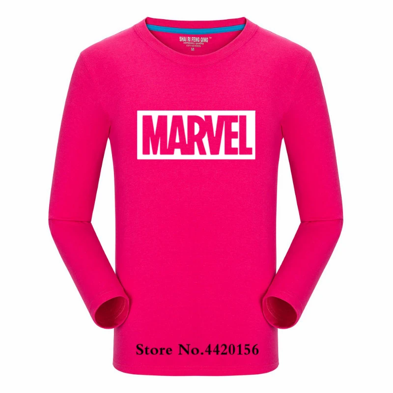 Pop Tide, новая модная футболка Marvel с длинным рукавом, мужской принт супергероев, футболка с круглым вырезом, комическая футболка с надпись Marvel, топы, Мужская одежда, футболка