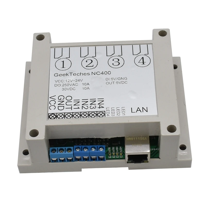Ethernet RJ45 TCP/IP веб-пульт дистанционного управления с 4-канальным реле UDP W5500 сетевое