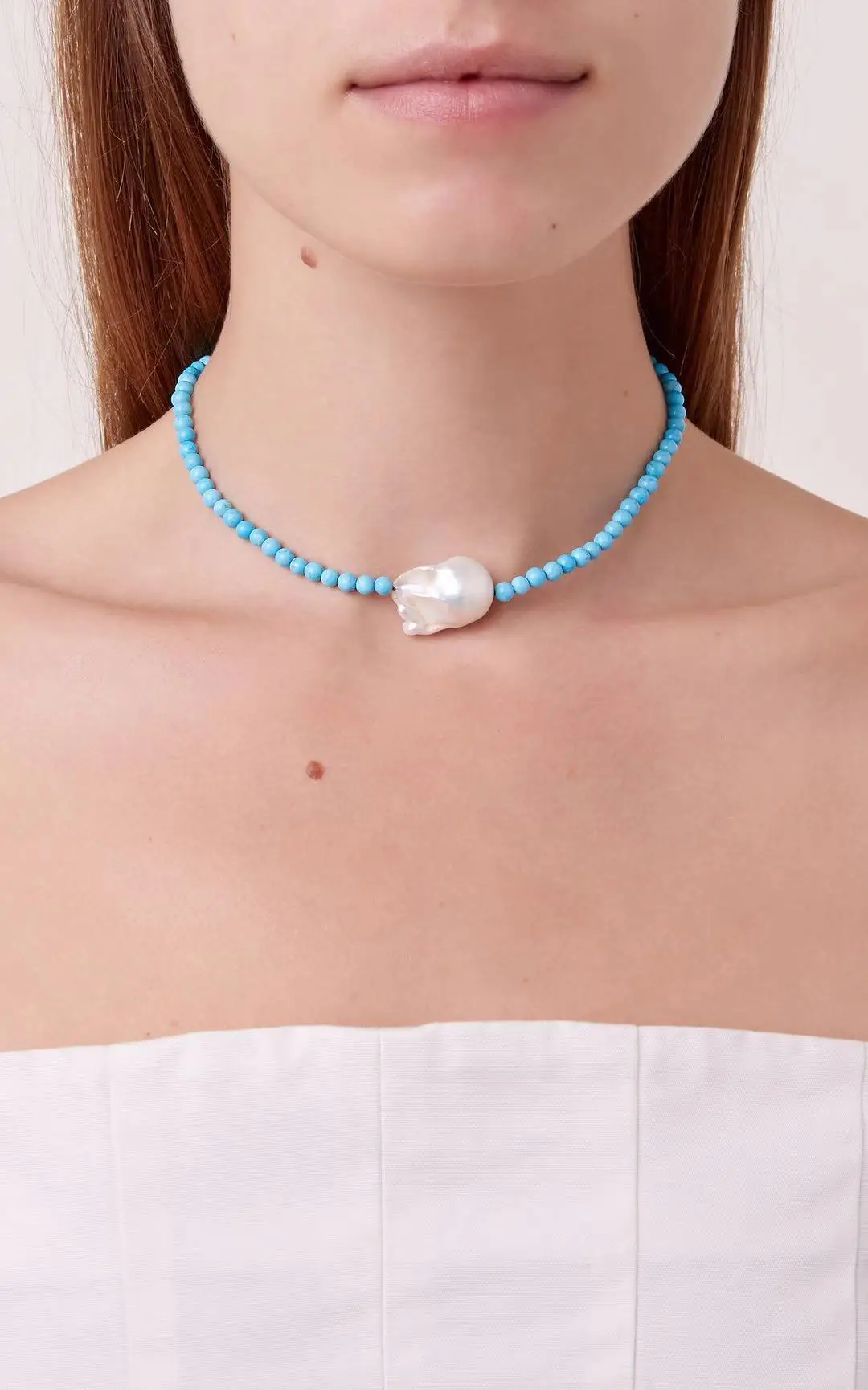 Boho Puka натуральное ожерелье из натурального коралла женское эффектное жемчужное барокко bijoux колье-чокер de coquillage ювелирные изделия Новинка
