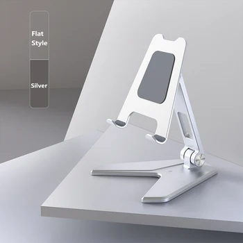 

Phone Tablet Stand 360 Degree Foldable Multi-Angle Desktop Stand Holder Bracket Dual Adjustable Aluminum Alloy Silicone Mat