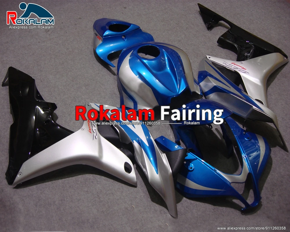 

Bodywork For Honda CBR600RR F5 07 2007 CBR600RR 08 2008 CBR600 RR Motorcycle Blue Silver Black Fairing Kit (Injection Molding)