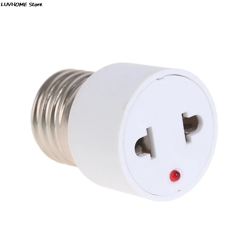 

220V E27 ABS White Connector Accessories US/EU Plug Screw Bulb Base Adapter