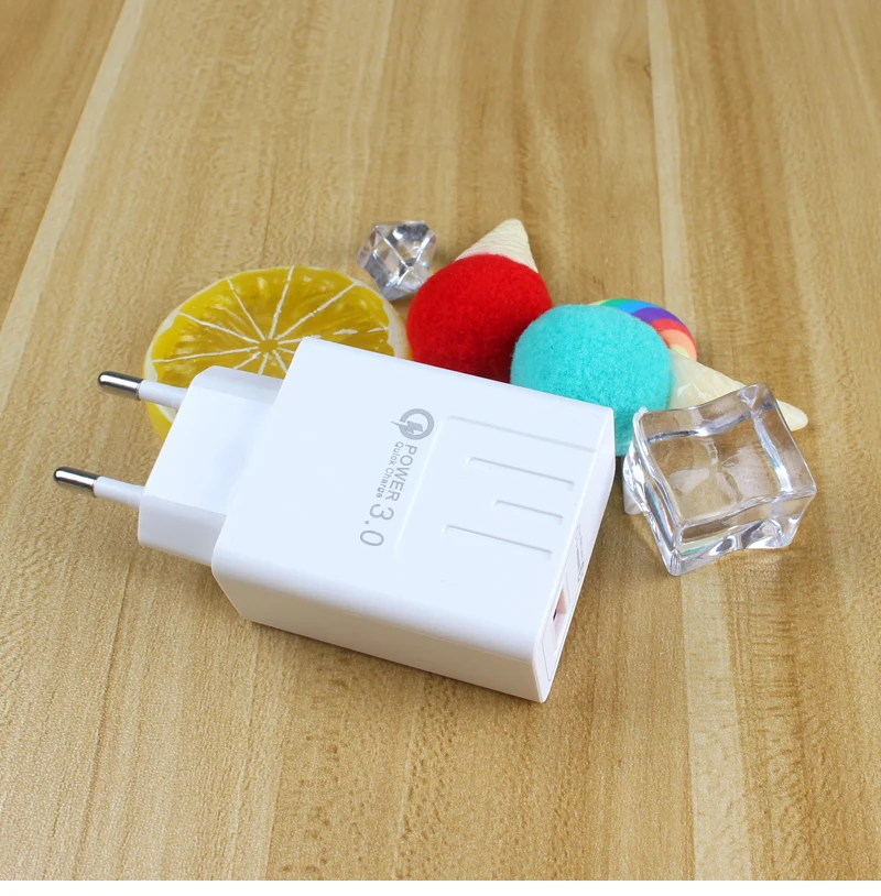 USB Charger 5V 3A Power Adapter Cable EU Plug Travel Fast Charge Mobile Phone USB Adapter Qualcomm Quick Charge 3.0 Wall Charger
