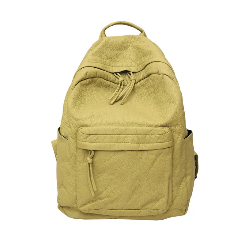 PU мини рюкзак-сумка женская сумка школы Колледж девочек Повседневное Для женщин Mochilas - Цвет: Бежевый