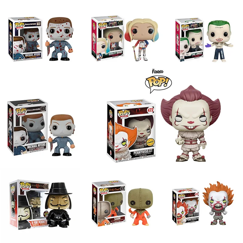 FUNKO POP крик призрак лицо клоун возвращая душа Стивен Кинг это пила Аниме Фигурка Виниловая фигурка детский подарок