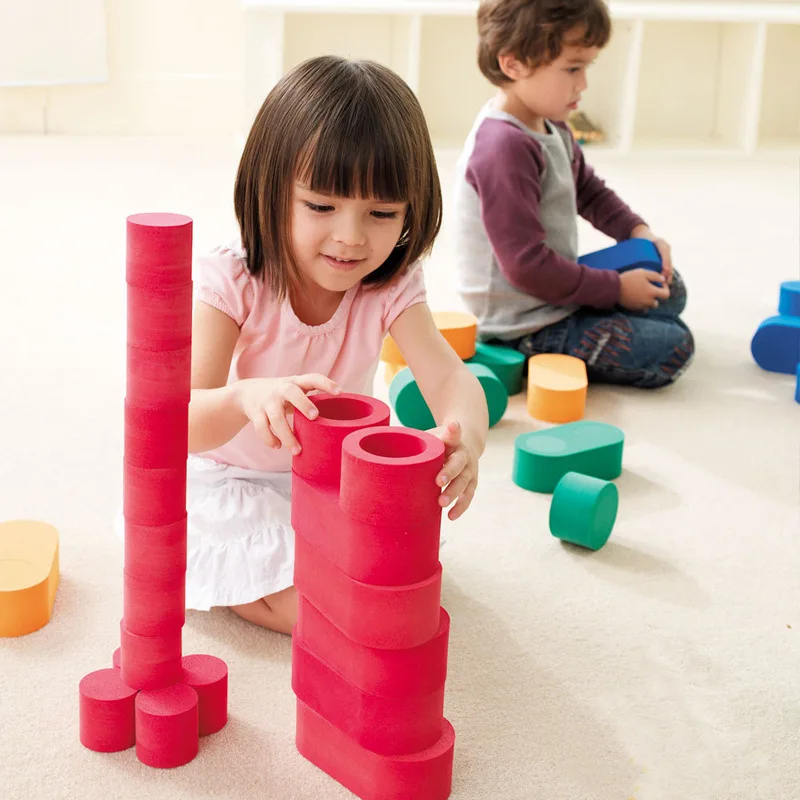 

Taiwan Origional Product Weplay Children Early Education Toy Color Modeling to Build Large Granule Building Blocks Flexible Buil