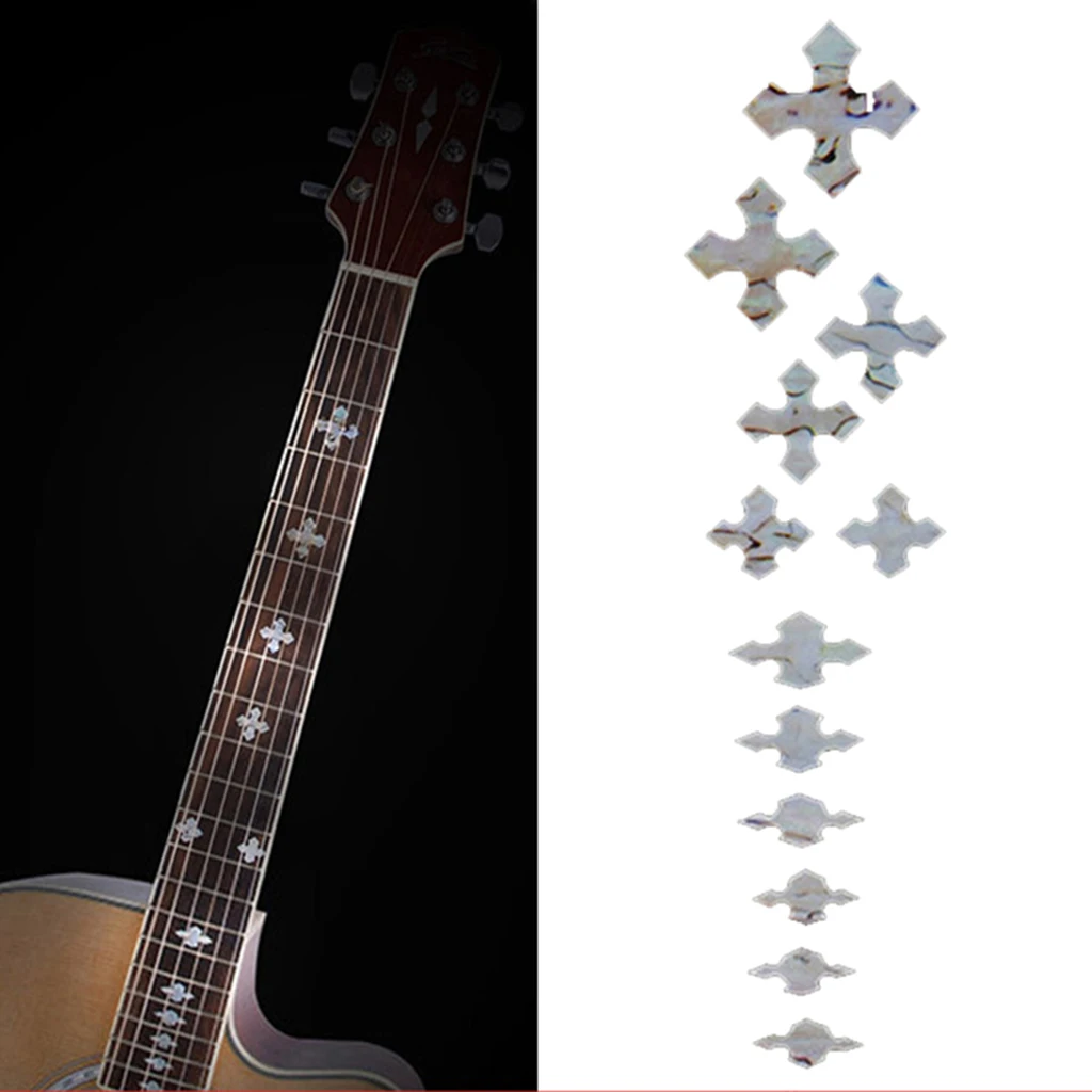 Acoustic Electric Guitar Bass Inlay Sticker Fretboard Marker Fret Decal Guitar Neck Decal Guitar Decoration Accessories