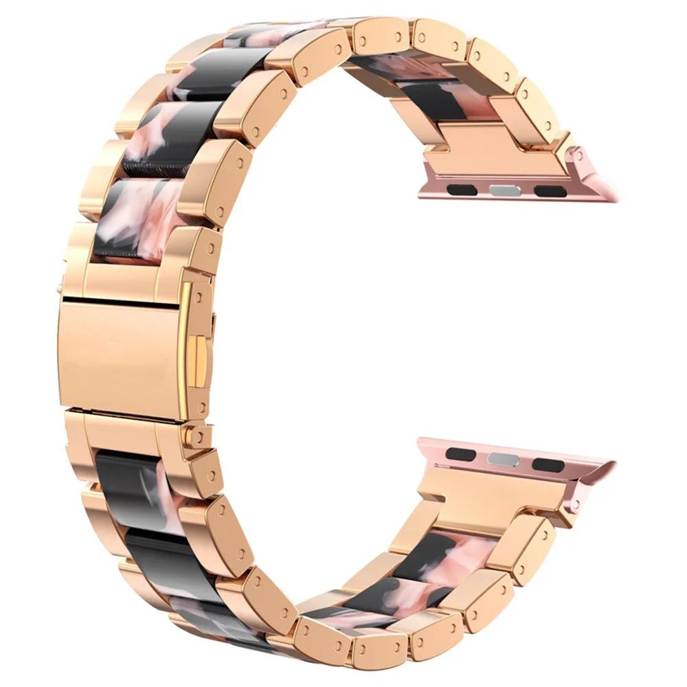 C8 Роскошный металлический ремешок из нержавеющей стали для Apple Watch, ремешок 38 мм, 42 мм, браслет для iwatch серии 5, 4, 3, 2, 1 - Band Color: C8