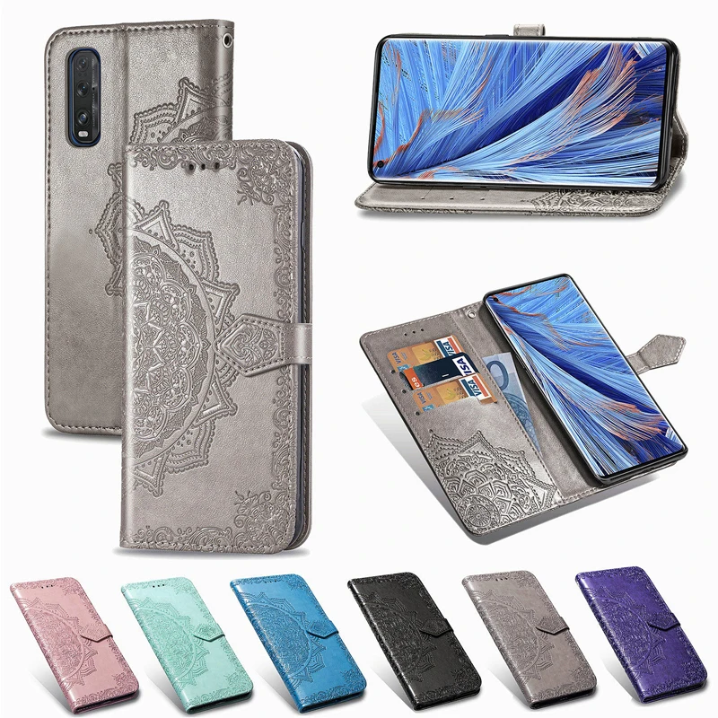 Кожаный чехол портмоне с откидной крышкой для OPPO A52 A72 A92 A5 A9 2020 A83 F7 F5 A3 A7 A57 F9 найти X2