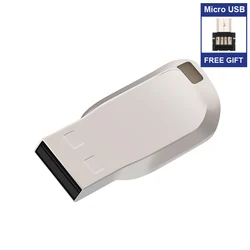 pendrive 64GB 32GB 16g 8G USB Flash Drive 128G Pen drive waterproof u disk 2.0 memoria usb stick Free type c or micro adapter